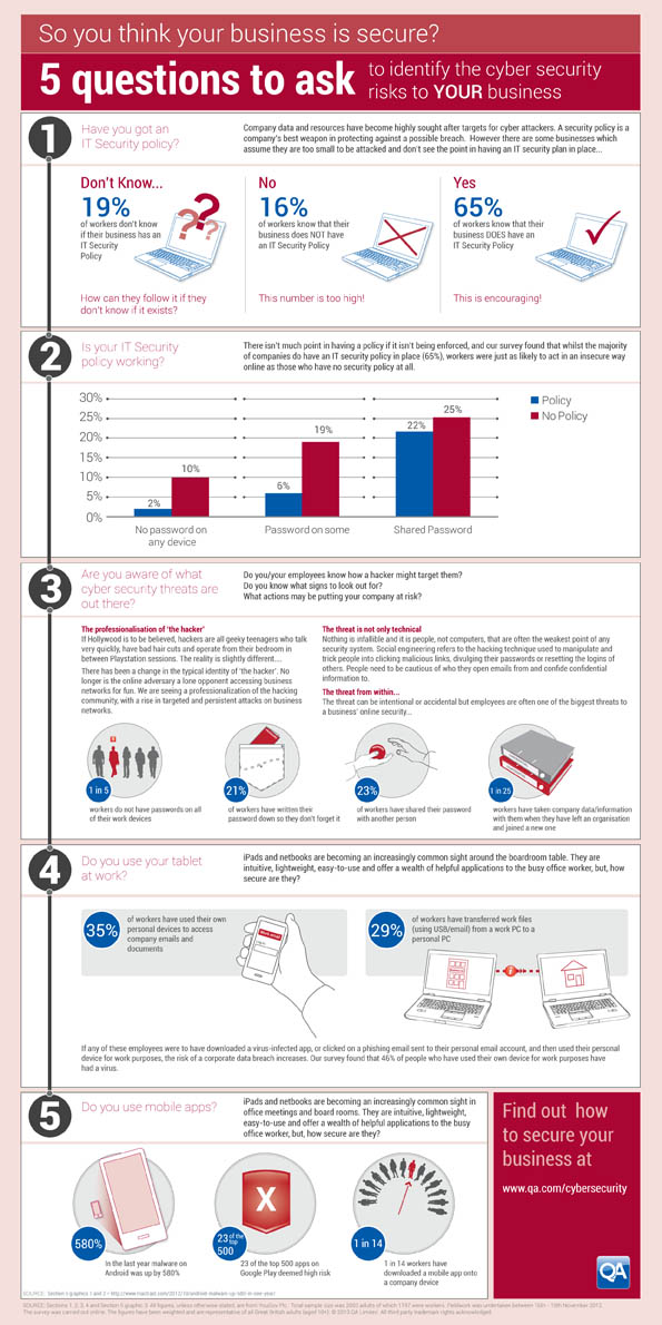 Cyber security risks infographic